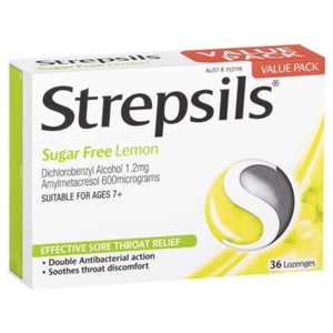 Strepsils Lemon Sugar Free Lozenges | 36 Pack - Picture 1 of 2