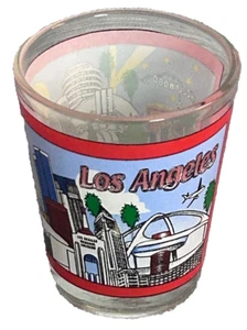 Los Angeles Glas Schnapsglas LAX Airport Beverly Hills LA Hollywood Grauman's - Bild 1 von 4