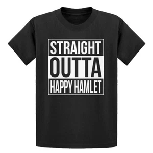 Youth Straight Outta Happy Hamlet Short Sleeve Kids T-shirt #3981 - Picture 1 of 10