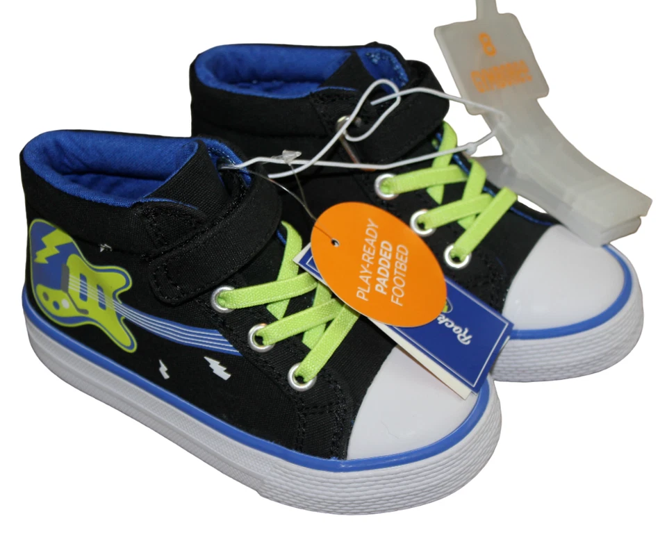 Gymboree Rock Academy Guitarra Alta Tenis Niños Pequeños Zapatos Talla 8 9 NUEVO CON ETIQUETAS RARO Foto 1 de 4