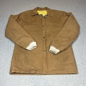 Vintage Union Bomber Jacket Mens Size Large Full Zip Made in USA 80s 90s Tan - Picture 1 of 16