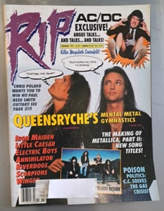 RIP MAGAZINE-FEBRUARY 1991-QUEENSRYCHE-AC/DC-POISON-IRON MAIDEN-SCORPIONS - Picture 1 of 3