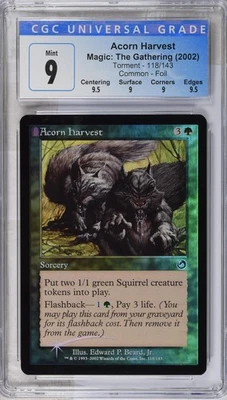 ACORN HARVEST Torment Foil C CGC 9 Q++ MTG [Nostalgium] - Image 1 of 2