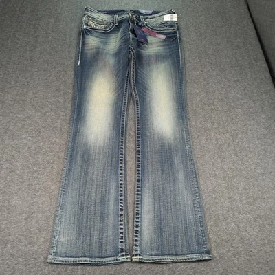 Vigoss Jeans Womens 12 Blue Boot Cut Emboirdered Western Cowgirl Faded Casual - Image 1 of 4