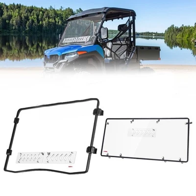 Parabrisas delantero + trasero 2 en 1 con ventilación deslizante para CFMOTO UForce 600 2021-2026 Foto 1 de 4