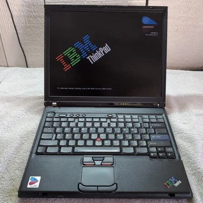 TESTED IBM Thinkpad T42 Laptop Pentium M 1.70 Ghz 512 MB RAM Windows XP - Image 1 of 4