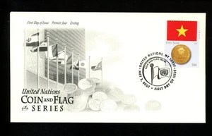 Postal History UN FDC NY #930c Artcraft Coin Flag Series Viet Nam 2007 - Picture 1 of 2