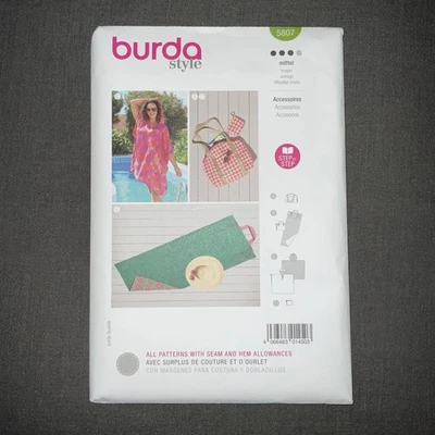 BURDA 5993 ACCESSORIES Sewing Pattern Skill EASY Pencil Case Clutch DISCONTINUED - Image 1 of 2