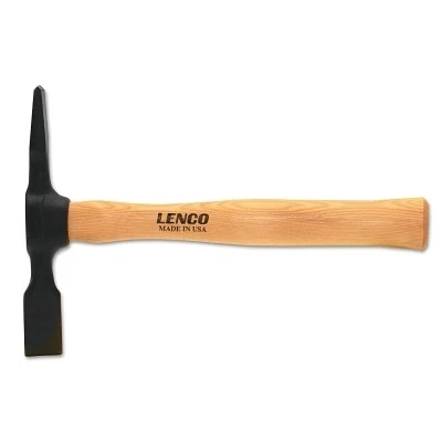 LENCO Hickory Wood Handle Chipping Hammer, LWHG, 11.5 in, 19 oz Head, Chisel and