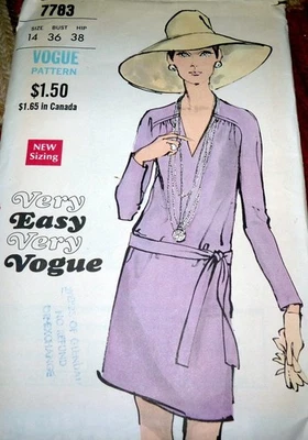 *LOVELY VTG 1960s DRESS VOGUE Sewing Pattern 14/36 FF - Image 1 of 2