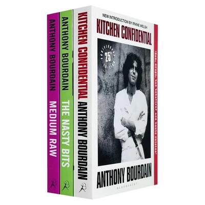 Anthony Bourdain Collection 3 Books Set Medium Raw, Kitchen Confidential