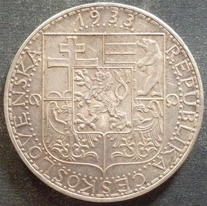 Czechoslovakia, Silver 20 Korun, 1933, toned - Picture 1 of 2