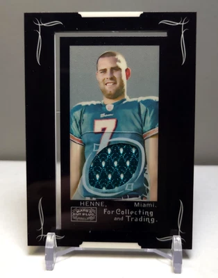 2008 Topps Mayo's Cut Plug Mini Framed Relics Chad Henne Player Worn Jersey RC - Image 1 of 2