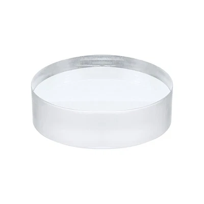 Acrylic Display Stand Base 4x1.2 Inch Solid Clear Cylinder Round Display Riser - image 1 of 4