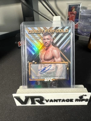 2024 Topps Gold Label UFC Quest for Gold Signatures Dricus Du Plessis DDP /10 - Image 1 of 3