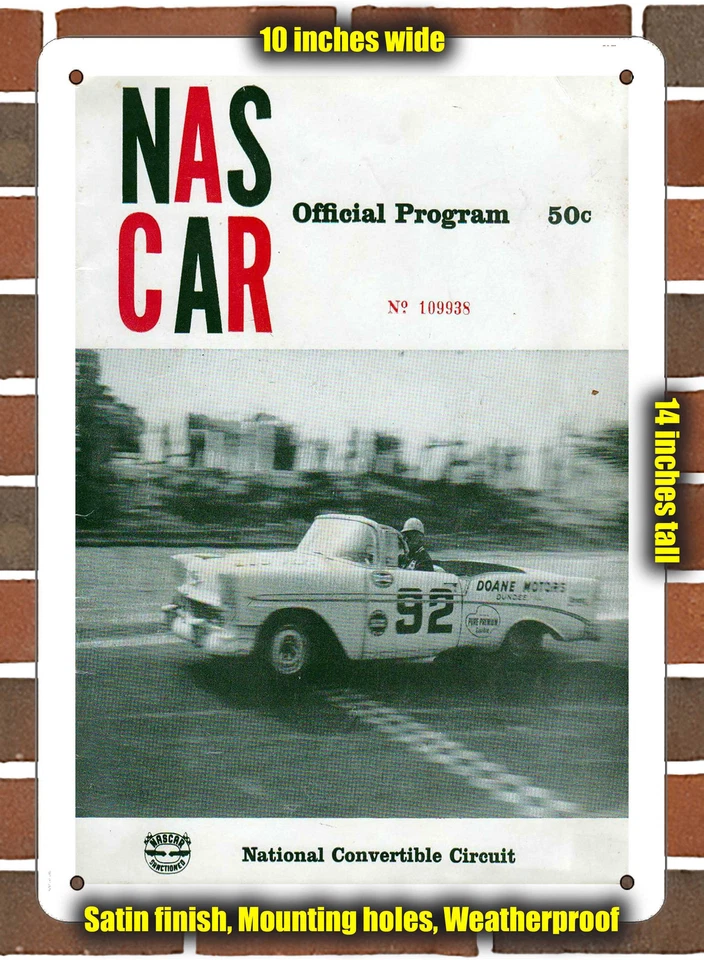Metal Sign - 1956 Bowman-Gray Stadium Racing Program - 10x14 inches - Image 1 of 1