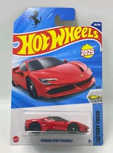 HOT WHEELS 2025 Case J FERRARI SF90 STRADALE New Long Card Free Protector - Picture 1 of 9