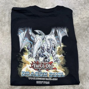 Vintage Yugioh shirt mens Large Dragon Duel TCG tournament anime black rare y2k - Picture 1 of 8
