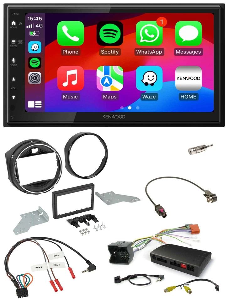 Kenwood Lenkrad USB DAB 2DIN Bluetooth Autoradio für BMW Mini F55/F56 2013-2016 - Bild 1 von 4