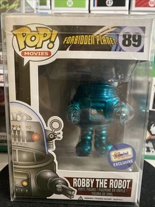 Funko Pop! Forbidden Planet Robby il Robot Blu Metallizzato GEMINI #89 e Protezione - Foto 1 di 6