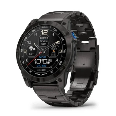 Garmin - D2 Mach 1 Pro Aviator smartwatch + Vented Titanium Bracelet - Image 1 of 4