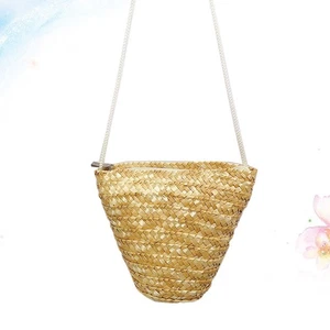 Moda Bandolera Tejido Bolso de Playa para Mujer Vacaciones Tejido Bolso de Hombro - Imagen 1 de 11