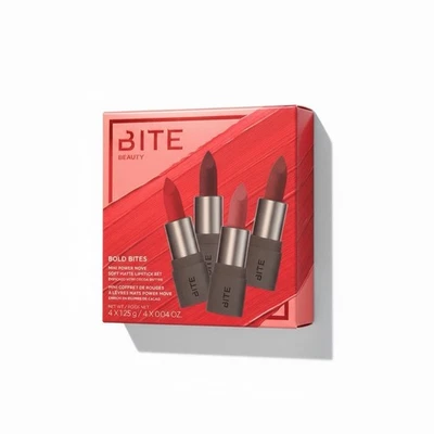 Juego de 4 lápices labiales Bite Beauty Bold Bites Mini Power Move ¡NUEVO EN CAJA! Precio de venta sugerido por el fabricante $45 Foto 1 de 2