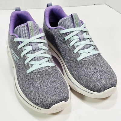 Skechers Womens Go Walk Arch Fit 2.0 6.5 M Vivid Sunset Sneakers Gray Lavender  - Image 1 of 4