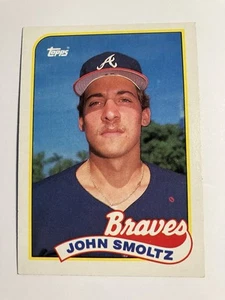 John Smoltz 1989 Topps Baseball Rookie Card RC #382 Atlanta Braves HOF - Picture 1 of 2