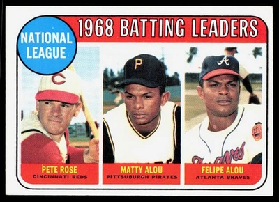 (Pete Rose / Matty Alou / Felipe Alou) LL 1969 Topps #2 - Imagem 1 de 2