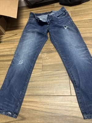 Aeropostale 青少年男孩蓝色修身直筒牛仔裤 27/28 码 — 第 1/4 张图片