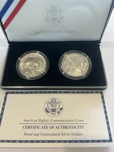 2001 American Buffalo Commemorative Coins Proof and Uncirculated Silver Dollars - Picture 1 of 7