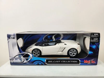 Maisto Lamborghini Gallardo Spyder 1/18 Edición Especial 2007 DieCast Blanco  Foto 1 de 4