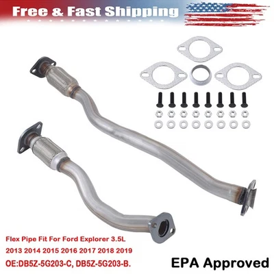 Front Exhaust&Flex Pipe For Ford Explorer 3.5L 2013-19 DB5Z-5G203-C/DB5Z-5G203-B - Imagem 1 de 4