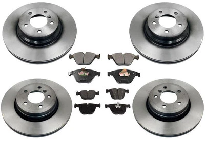 Rotores de freno de disco delanteros y traseros y pastillas de cerámica para BMW 750Li 750i 2006-2008 6 piezas Foto 1 de 4