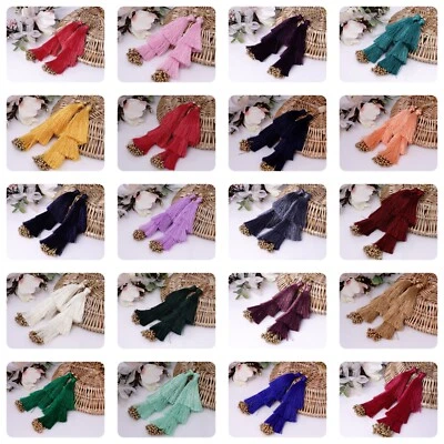 FEATHERS CREATION LTD FCL 1 Pair 6 Inches Indian Thread Tassel for Curtain Edge Blouse Lehenga Wedding