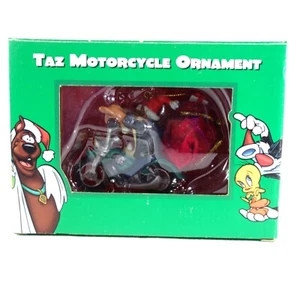 Warner Bros Studio Store Taz 1998 vintage motocicleta adorno de Navidad con caja - Imagen 1 de 9