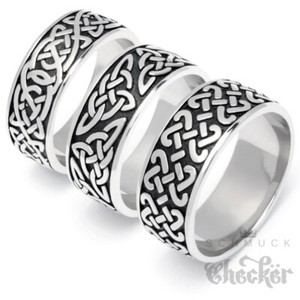 Bikerschmuck Ring im Ketten Look Edelstahl silber Biker Herren Männer Geschenk