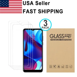 3PACK Tempered Glass For Motorola Moto G 5G G Play G Power 2021 2022 2023 G Pure - Picture 1 of 9