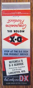 FUNDAS PARA MATCHBOOK DE GASOLINERA DX: MITCHELL'S LANCASTER, WISCONSIN MATCHCOVERS -D7 - Imagen 1 de 2