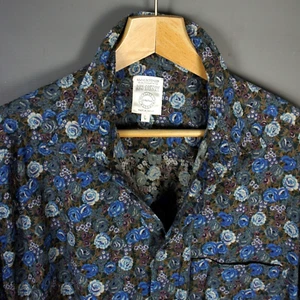 Marks & Spencer St Michael - L - Gents Vintage Floral Long Sleeve Shirt UK Made - Picture 1 of 17