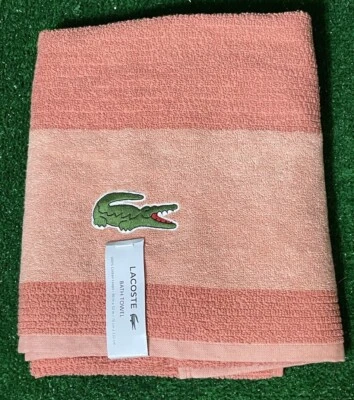 Toallas de baño Lacoste Coral 30 x 52 Algodón Logo Cocodrilo Nuevas Foto 1 de 3