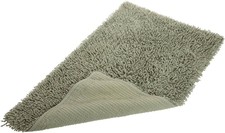 Pinzon Luxury Loop 21" By 34" Cotton Bath Rug Mat, Sage Green Washable