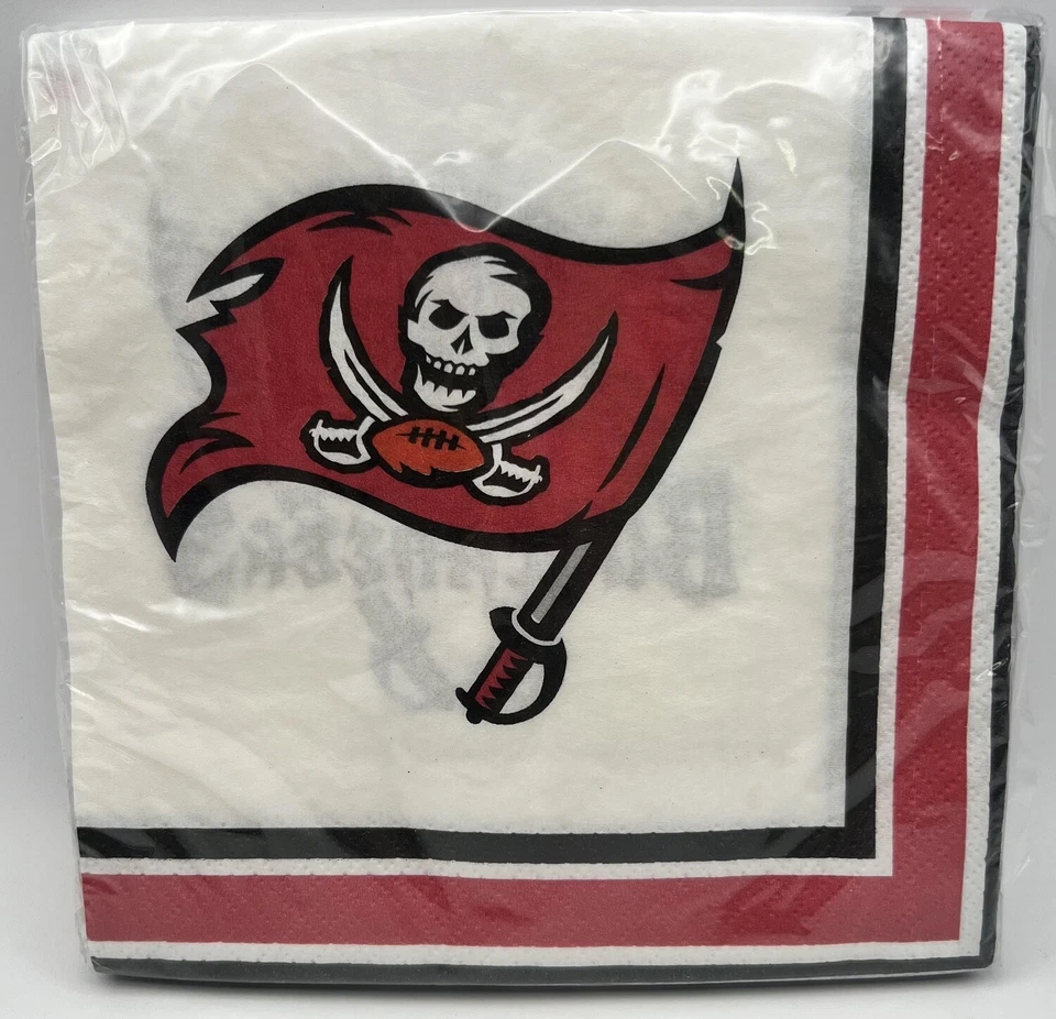 Бумажные салфетки для обедов и вечеринок Tampa Bay Buccaneers NFL Pro Football Sports - Изображение 1 из 1