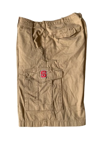 J America Mens Khaki Cargo Shorts NC State Size 38 Cover