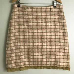 Patrick B Paris Pink tweed short skirt 16/18 Lace trimmed hem - Picture 1 of 4