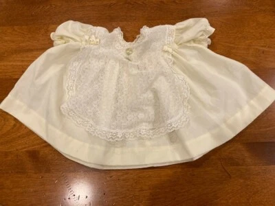 Vintage Nannette 1960's Baby Girl Yellow Shirt Lace Newborn - Image 1 of 4