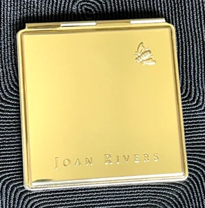 Joan Rivers Goldtone Bee Purse Travel Mirror Compact w/ Black Velvet Case 3" - Picture 1 of 8