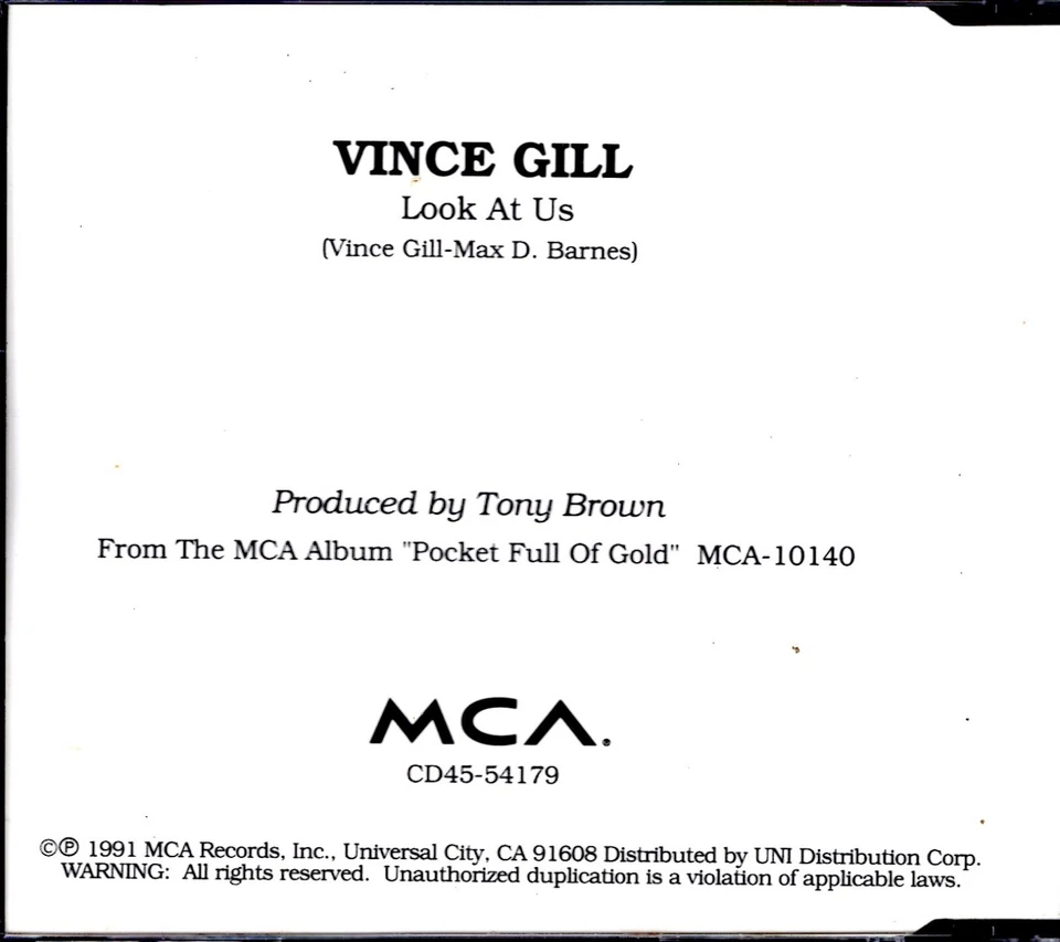 Vince Gill - Look At Us - PROMO CD Single Foto 1 de 1