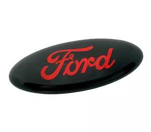 Front Ford Black Logo 7 inch Nameplate Rear Tailgate Grill Badge Oval Emblem - Picture 1 of 5